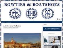 Tablet Screenshot of bowtiesandboatshoes.com